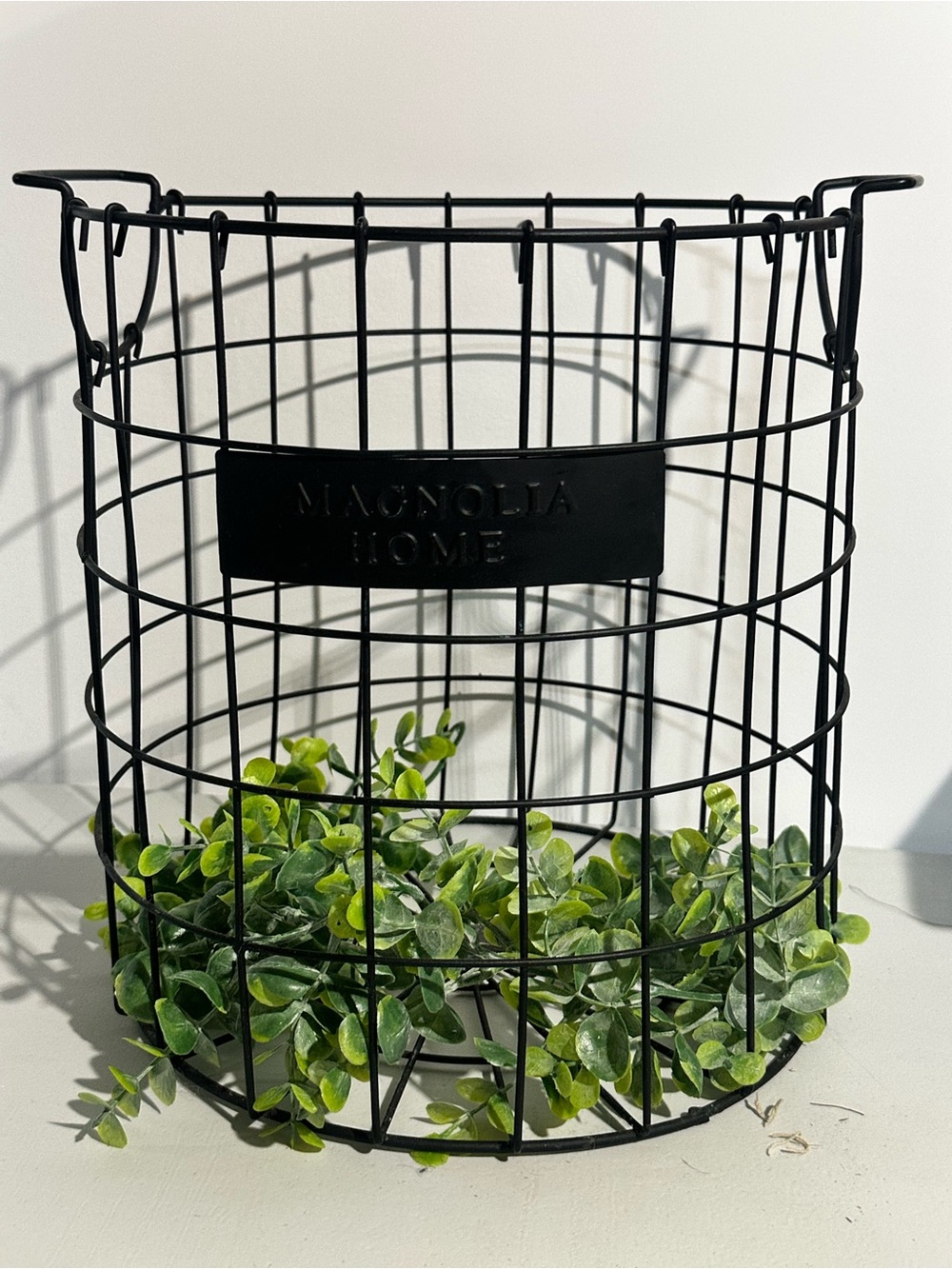 Magnolia Black Wire Home Storage Basket